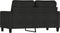 vidaXL - Tweezitsbank - 120 - cm - stof - zwart