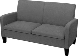 vidaXL - Tweezitsbank - 135x65x76 - cm - donkergrijs