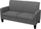 vidaXL - Tweezitsbank - 135x65x76 - cm - donkergrijs
