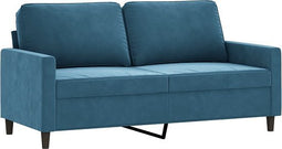 vidaXL - Tweezitsbank - 140 - cm - fluweel - blauw