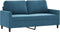 vidaXL - Tweezitsbank - 140 - cm - fluweel - blauw