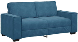 vidaXL - Tweezitsbank - 140 - cm - fluweel - blauw