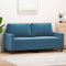 vidaXL - Tweezitsbank - 140 - cm - fluweel - blauw