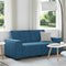 vidaXL - Tweezitsbank - 140 - cm - fluweel - blauw