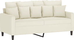 vidaXL - Tweezitsbank - 140 - cm - fluweel - crèmekleurig