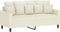 vidaXL - Tweezitsbank - 140 - cm - fluweel - crèmekleurig