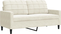 vidaXL - Tweezitsbank - 140 - cm - fluweel - crèmekleurig