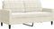 vidaXL - Tweezitsbank - 140 - cm - fluweel - crèmekleurig