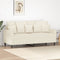 vidaXL - Tweezitsbank - 140 - cm - fluweel - crèmekleurig