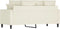 vidaXL - Tweezitsbank - 140 - cm - fluweel - crèmekleurig