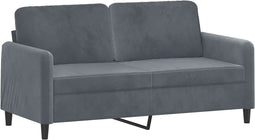 vidaXL - Tweezitsbank - 140 - cm - fluweel - donkergrijs