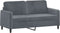 vidaXL - Tweezitsbank - 140 - cm - fluweel - donkergrijs
