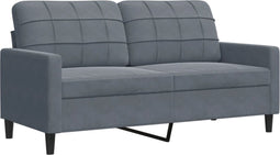 vidaXL - Tweezitsbank - 140 - cm - fluweel - donkergrijs