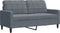 vidaXL - Tweezitsbank - 140 - cm - fluweel - donkergrijs