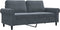 vidaXL - Tweezitsbank - 140 - cm - fluweel - donkergrijs