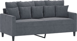 vidaXL - Tweezitsbank - 140 - cm - fluweel - donkergrijs