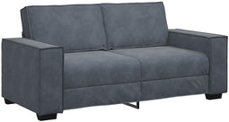 vidaXL - Tweezitsbank - 140 - cm - fluweel - donkergrijs