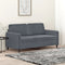 vidaXL - Tweezitsbank - 140 - cm - fluweel - donkergrijs