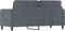 vidaXL - Tweezitsbank - 140 - cm - fluweel - donkergrijs