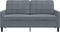 vidaXL - Tweezitsbank - 140 - cm - fluweel - donkergrijs