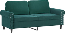 vidaXL - Tweezitsbank - 140 - cm - fluweel - donkergroen