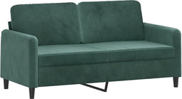 vidaXL - Tweezitsbank - 140 - cm - fluweel - donkergroen