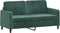 vidaXL - Tweezitsbank - 140 - cm - fluweel - donkergroen