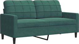 vidaXL - Tweezitsbank - 140 - cm - fluweel - donkergroen