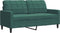 vidaXL - Tweezitsbank - 140 - cm - fluweel - donkergroen