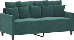 vidaXL - Tweezitsbank - 140 - cm - fluweel - donkergroen