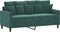 vidaXL - Tweezitsbank - 140 - cm - fluweel - donkergroen