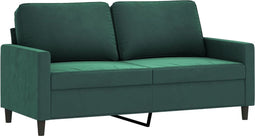 vidaXL - Tweezitsbank - 140 - cm - fluweel - donkergroen