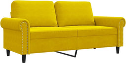 vidaXL - Tweezitsbank - 140 - cm - fluweel - geel