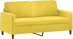 vidaXL - Tweezitsbank - 140 - cm - fluweel - geel