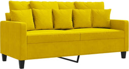 vidaXL - Tweezitsbank - 140 - cm - fluweel - geel