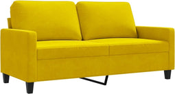 vidaXL - Tweezitsbank - 140 - cm - fluweel - geel