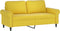 vidaXL - Tweezitsbank - 140 - cm - fluweel - geel