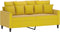 vidaXL - Tweezitsbank - 140 - cm - fluweel - geel