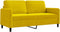 vidaXL - Tweezitsbank - 140 - cm - fluweel - geel
