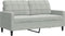 vidaXL - Tweezitsbank - 140 - cm - fluweel - lichtgrijs