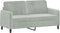 vidaXL - Tweezitsbank - 140 - cm - fluweel - lichtgrijs