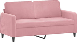 vidaXL - Tweezitsbank - 140 - cm - fluweel - roze