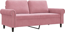 vidaXL - Tweezitsbank - 140 - cm - fluweel - roze
