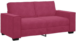 vidaXL - Tweezitsbank - 140 - cm - fluweel - wijnrood