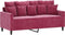 vidaXL - Tweezitsbank - 140 - cm - fluweel - wijnrood