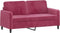 vidaXL - Tweezitsbank - 140 - cm - fluweel - wijnrood