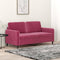 vidaXL - Tweezitsbank - 140 - cm - fluweel - wijnrood