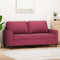 vidaXL - Tweezitsbank - 140 - cm - fluweel - wijnrood