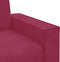 vidaXL - Tweezitsbank - 140 - cm - fluweel - wijnrood