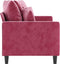 vidaXL - Tweezitsbank - 140 - cm - fluweel - wijnrood